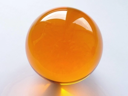 Kristallglaskugel 100mm, bernstein | amber